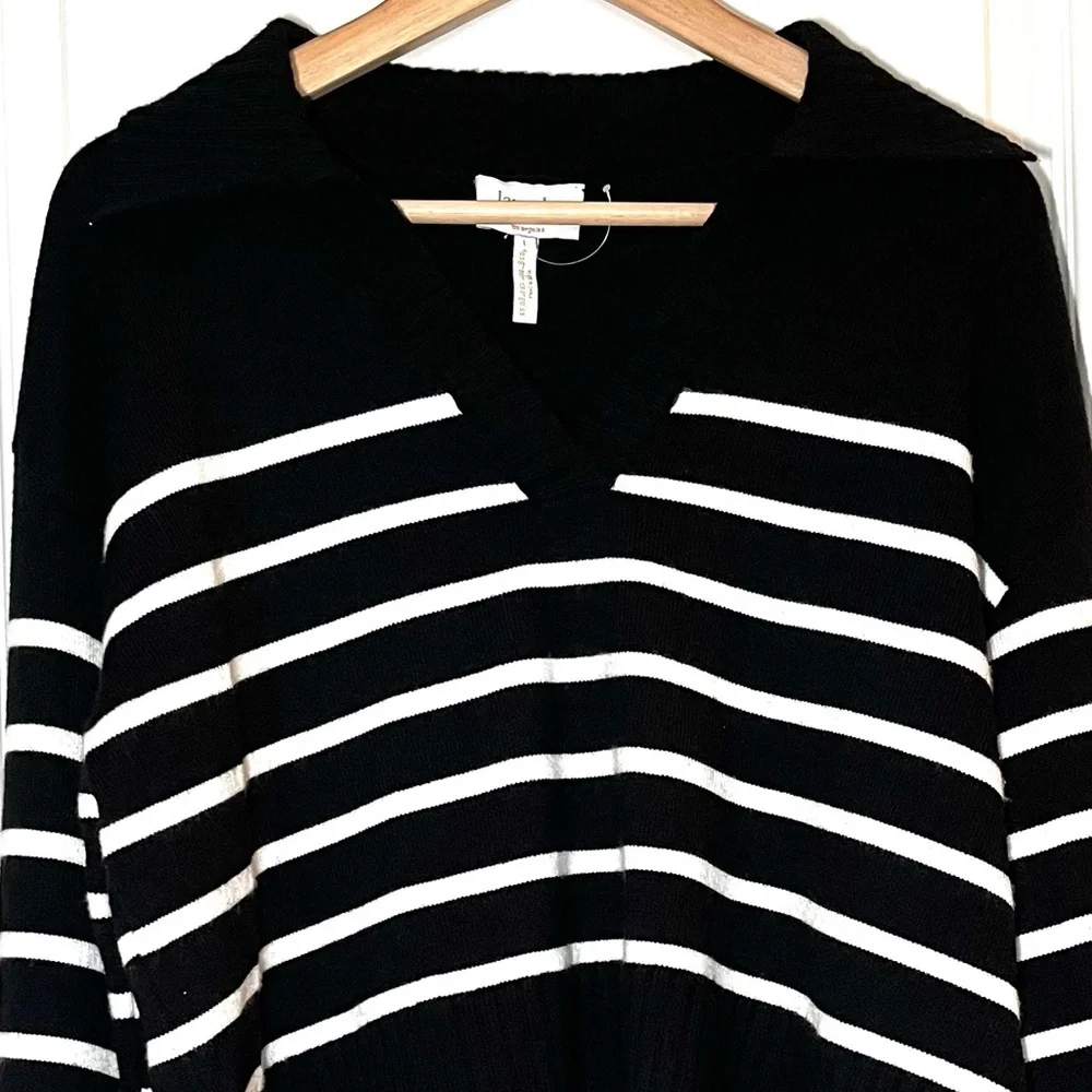 NWT Laundry By Shelli Legal Polo Sweater Academia Oversized Preppy, Size L - Picture 2 of 14